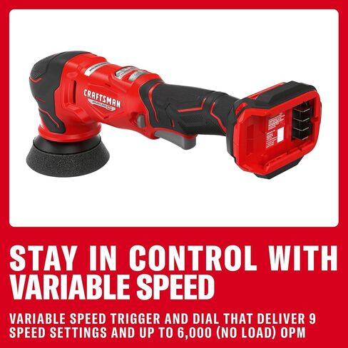 CRAFTSMAN 3 in. Dual Action Buffer Polisher, V20 Brushless Cordless Orbital Polisher, Variable Speed, Tool Only (CMCE130B) in Kuwait