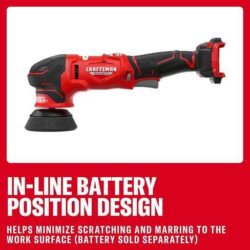 CRAFTSMAN 3 in. Dual Action Buffer Polisher, V20 Brushless Cordless Orbital Polisher, Variable Speed, Tool Only (CMCE130B) in Kuwait
