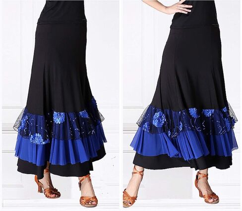 Ballroom Dance Spanish Waltz Dance Swing Practice Dance Skirt for Women in Saudi Arabia