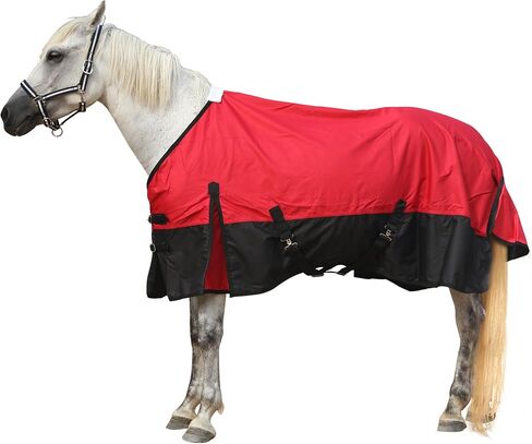 600 Denier Rip-Stop Horse Rain Sheet Lightweight Waterproof and Breathable Turnout Horse Blanket (No Fill) Violet/Black 72 in Saudi Arabia