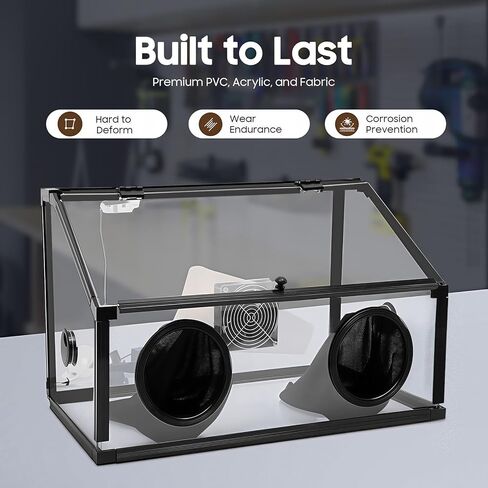 Fully Enclosed Dust Box, Electric Dust Box Dust-Proof Storage Box for Industrial Cleaning Equipment Heavy Duty Debris Collector for Workshop Laboratory Commercial Use General Cleaning Accessories in Kuwait