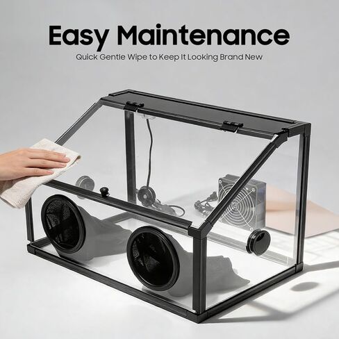 Fully Enclosed Dust Box, Electric Dust Box Dust-Proof Storage Box for Industrial Cleaning Equipment Heavy Duty Debris Collector for Workshop Laboratory Commercial Use General Cleaning Accessories in Kuwait