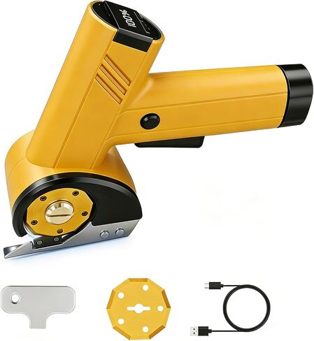 cordless electric cutter steel titanium alloy blade safety lock multifunctional cutting machine for cutting cardboard/fabric/leather/carpet Silver in Kuwait