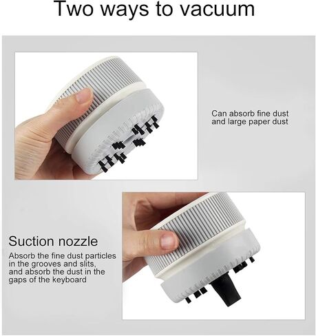 Mini Nail Dust Collector with Strong Suction, 3.1 x 2.4in | Spiral fan blades, ABS material, multiple uses for nail art and keyboard cleaning, includes dust brush and suction nozzle in Kuwait
