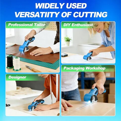 Cordless Electric Scissors, Cardboard Cutter 5V 2000mAh | Rechargeable Electric Box Cutter, Cardboard Cutter Electric for Paper, Fabric, Carpet Wait in Kuwait