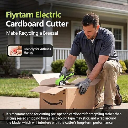 Cardboard Cutter Electric Scissors Tools - Box Cutters Cordless Electric Scissor for Arthritic Hands, Home Apartment Essentials for Cardboard Recycling, Gadget Gifts for Men Women Dad Mom Husband Wife in Kuwait