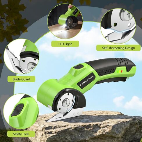 Cardboard Cutter Electric Scissors Tools - Box Cutters Cordless Electric Scissor for Arthritic Hands, Home Apartment Essentials for Cardboard Recycling, Gadget Gifts for Men Women Dad Mom Husband Wife in Kuwait