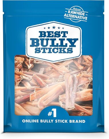 Best Bully Sticks 2-4 Inch All-Natural Junior Bully Sticks for Dogs - 2-4" Fully Digestible, 100% Grass-Fed Beef, Grain and Rawhide Free | 8 oz in Saudi Arabia