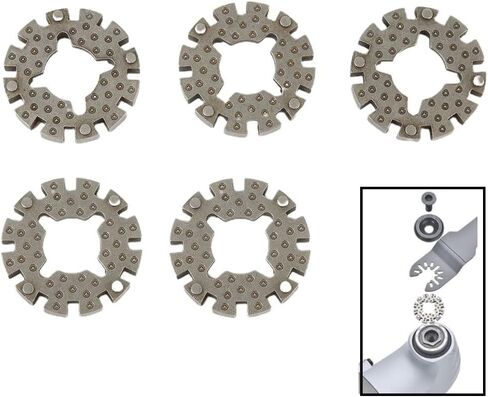 5Pcs Oscillating Saw Blade Adapter, Oxidation-Resisting Steel Shank Converter Multi-, 25mm Diameter, Woodworking DIY Accessories in Kuwait