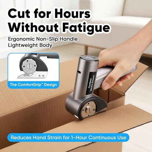 5-Speed Cordless Electric Scissors, Box Cutter for Cardboard with 2 Blades | 80-280RPM Variable Speed Rechargeable Cutter Fabric, Carpet, Leather, LED Display& Light, Type-C 3000mAh, with Storage Pouch in Kuwait