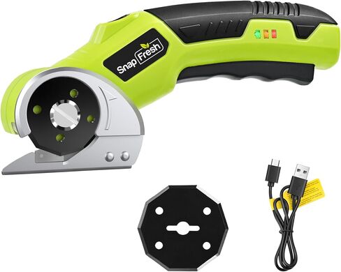SnapFresh 4V Cordless Electric Scissors, 2.0Ah Battery, LED, 2 Blades in Kuwait
