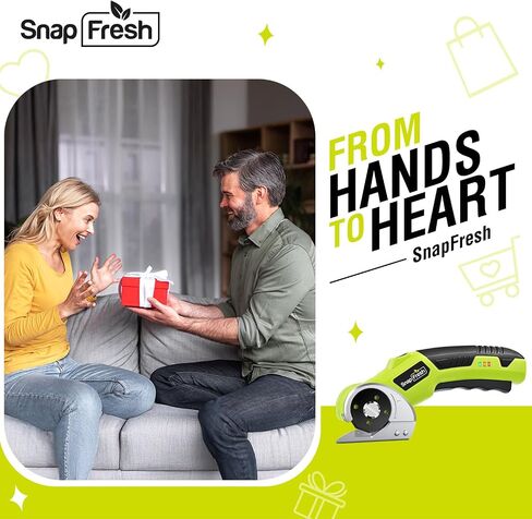 SnapFresh 4V Cordless Electric Scissors, 2.0Ah Battery, LED, 2 Blades in Kuwait