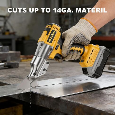 Cordless Brushless Metal Shears for Dewalt 20V Max - 14GA Steel Metal Cutter, 360° Pivoting Head, 500Nm Torque Cutting Stainless Sheet, Iron, Carpet, Leather, Cardboard(NO Battery) in Kuwait