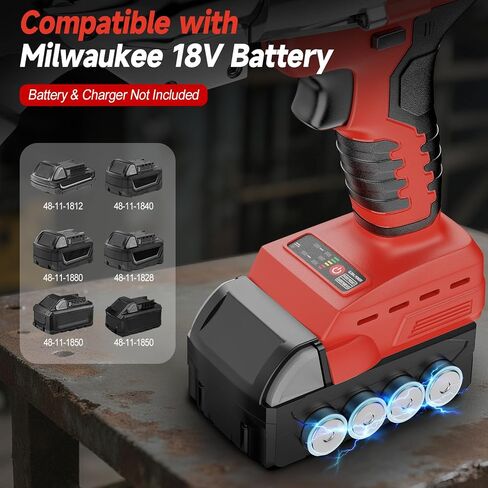 Cordless Metal Shears Compatible with Milwaukee 18V Battery, Brushless Motor 400Nm Torque, 14GA Steel Cutter, 360° Rotating Head, LED Light, Multi-Material Cutting (Tool Only, No Battery) in Kuwait