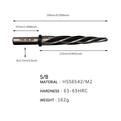 HSS6542 Automotive Reamers with Five Flutes and Five Grooves, Deburring and Reaming Drills, Tapered Drills, Construction Reamers. Sizes: 1/2", 3/4", 3/8", 5/8", 13/16" in Kuwait