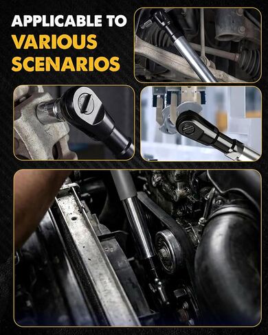1/2" Offset Extension Wrench Impact Ratchet Extender with 2.8" Drill Adapter, 5 Socket Adapters, High Torque 74 FT-LB Manual & 50 FT-LB Electric Wrench for Tight Space, Automotive Repair, DIY in Kuwait
