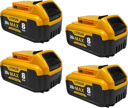 CAFU 1 Pack 8Ah Replacement Battery for Dewalt 20V Max Batteries Compatible with DCB200 DCB201 DCB206 DCB207 Battery Packs for Original 20V Tools and Chargers in Kuwait