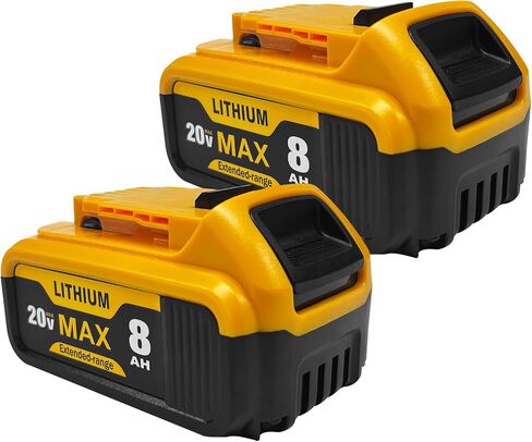 CAFU 1 Pack 8Ah Replacement Battery for Dewalt 20V Max Batteries Compatible with DCB200 DCB201 DCB206 DCB207 Battery Packs for Original 20V Tools and Chargers in Kuwait