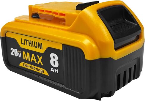CAFU 1 Pack 8Ah Replacement Battery for Dewalt 20V Max Batteries Compatible with DCB200 DCB201 DCB206 DCB207 Battery Packs for Original 20V Tools and Chargers in Kuwait