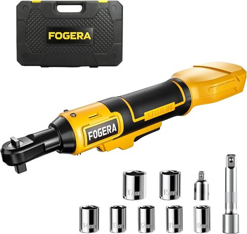 3/8" Cordless Ratchet Wrench Compatible with DEWALT 20V MAX Battery, 74Ft-Lbs (100N.m) Electric Ratchet with Brushless Motor, Variable Speed, 7 Sockets, 1/4" Adapters (Battery Not Included) in Kuwait
