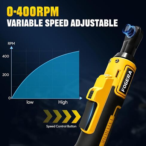 3/8" Cordless Ratchet Wrench Compatible with DEWALT 20V MAX Battery, 74Ft-Lbs (100N.m) Electric Ratchet with Brushless Motor, Variable Speed, 7 Sockets, 1/4" Adapters (Battery Not Included) in Kuwait