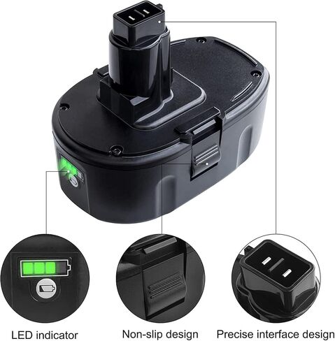 DTK 7000mAh Replacement for Dewalt 18v Battery 7Ah XRP Lithium ion DC9096 DC9098 DC9099 DE9039 DE9095 DW9096 DW9098 DE9096 DE9098 DW9095 DE9503 DC9182 XRP 2Packs in Kuwait