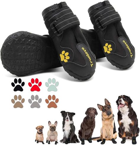 EXPAWLORER Dog Shoes for Large Dogs, Dog Shoes for Hot Pavement (Black) in Kuwait