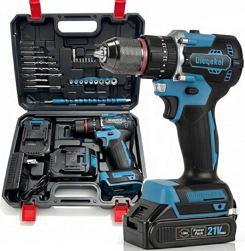 Brushless Cordless Drill Driver Kit, 575 In-Lbs Torque, 25+1 Clutch, 2-Speed Power Drill for Wood, Metal, DIY Home Repair & Furniture Assembly in Kuwait