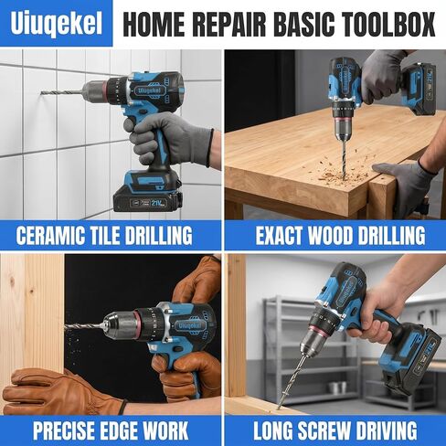 Brushless Cordless Drill Driver Kit, 575 In-Lbs Torque, 25+1 Clutch, 2-Speed Power Drill for Wood, Metal, DIY Home Repair & Furniture Assembly in Kuwait