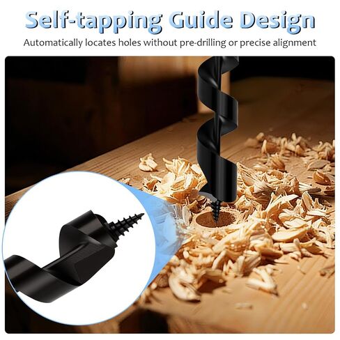 4 Pcs Hand Auger Drill, Heavy Duty Steel Manual Drill Bits for Outdoor Camping, Shelter Building, Bushcraft Gear, Survival Tools, Carpentry Tools in Kuwait