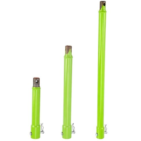 3 Pcs Auger Extension Drill Bits Set, 3/4" Shaft, Green, 7.7/11.4/19.3 in | Post hole digger extension rods in 3 lengths with locking pins for earth auger drilling, garden planting and fence work in Kuwait