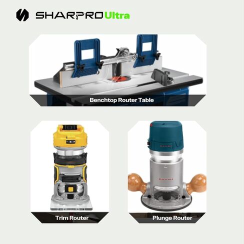 Flush Trim Router Bit 1/4 Inch Shank Compression Spiral Flush Cut Bit with Dual Bottom Bearings Pattern Trimming for Laminate, Plywood, Hardwood and Woodworking Using Handheld Router in Kuwait