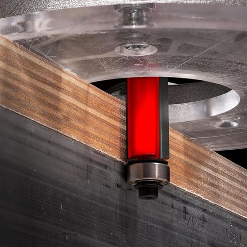 50-501 Flush Trim Router Bit for Freud, 1/2" Top & Bottom Bearing Flush Cut Router Bit with Carbide for Maximum Performance, Ideal for Template Work & Laminate Routing, 1/2" Diameter, 1/4" Shank,2 Cut in Kuwait