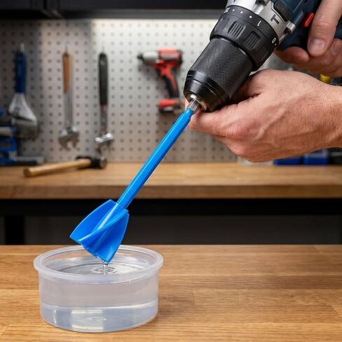 12pcs Drill Paint Mixer Attachments Epoxy Resin Stirrer Tools Small Drill Mixer Paint Shaker for Concrete and Epoxy Mixing in Kuwait