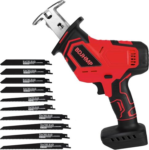 Cordless Reciprocating Saw for Dewalt 20V Max Battery, Brushless Pruning Saw with 10 Saw Blades, 2800 RPM, LED Light, Tool Free Blade Change, Sawzall for Wood Cutting, Tool Only in Kuwait