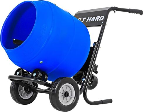 BILT HARD 4 Cu.Ft. Electric Cement Mixer, Poly Drum Concrete Mixer Heavy Duty, Portable Power Cement Mixing Tools for Stucco, Mortar, Fodder in Kuwait