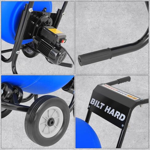 BILT HARD 4 Cu.Ft. Electric Cement Mixer, Poly Drum Concrete Mixer Heavy Duty, Portable Power Cement Mixing Tools for Stucco, Mortar, Fodder in Kuwait