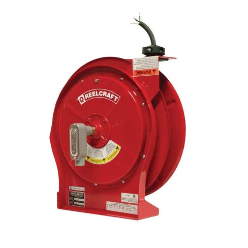 Reelcraft L 5550 123 X Heavy Duty Cord Reel, 12 AWG/3 Conductors x 50', 20 AMP, Flying Leads in Kuwait