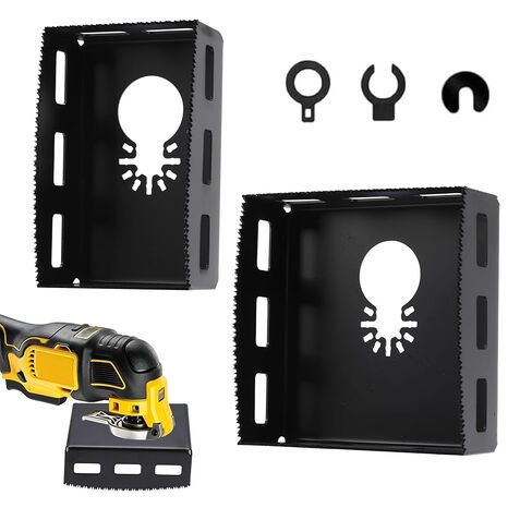 2Pcs Square Slot Cutter, Drywall Outlet Cutter for Oscillating Tools | Drywall Outlet Cutter Compatible with Dewalt 20V & Milwaukee M18, Electrical Box Cutting Tool for Single Gang Wall Box in Kuwait