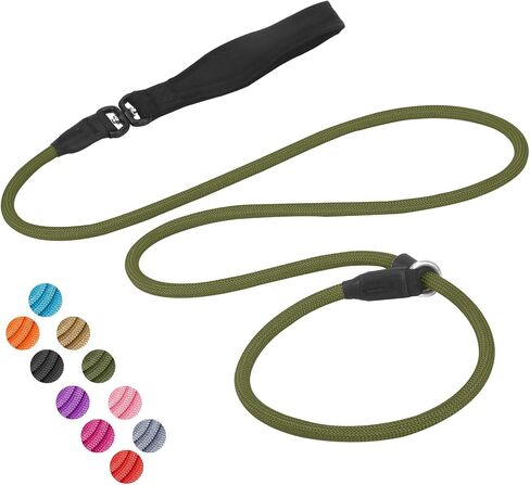 Slip Lead Dog Leash, Strong Slip Leash Dog Training Leash [360° Swivel Anti-Tangle] 4FT / 6FT Durable Nylon No Pull Walking Leash Dog Rope Lead for Small Medium Large Puppy Dogs 4ft Blue in Saudi Arabia
