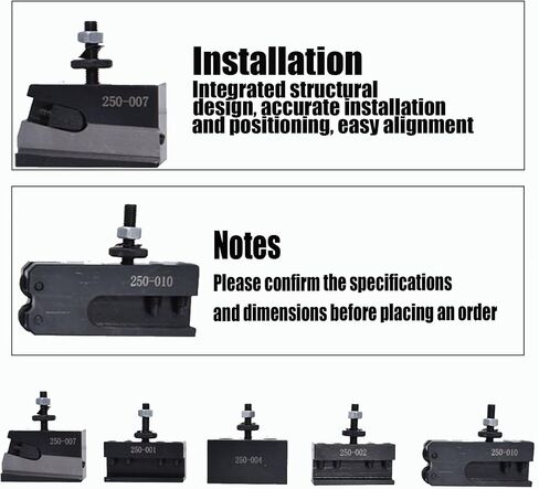 OXA 6-Pack Wedge Type Quick Change Tool Post Set for Lathe up to 8Inch in Kuwait