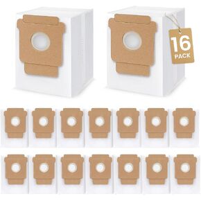 16 Pack 105X Dust Bags for iRobot Roomba Vacuum Q0520/104/105/105X Vac & Combo/Plus 404/405/505 Combo/504 Vac/Max 705 Vac Robot Vacuum Cleaner Disposable Replacement Bags Accessories in Kuwait