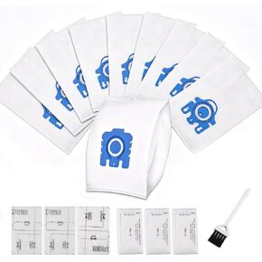 10Packs Replacement Vacuum Bags Compatible with Miele Classic C2 C3 S2 S5 S8 S400 Vacuum Cleaners, with Motor Protection Filters and Exhaust Filters in Kuwait