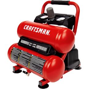 Craftsman 2-Gallon Air Compressor, 1/3 HP Oil-Free Twin Tank, 125 PSI Max – Portable & Quiet for Home DIY, Tire Inflation, Nailing & Spray Painting (Twin Stack) in Kuwait