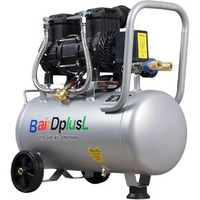 9.5 Gallon Ultra Quiet Air Compressor, MAX 115PSI,70dB,110V/60Hz | 2HP,8.75CFM,Oil-Free,Portable Air Compressor,with Wheels in Kuwait