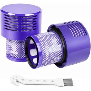 V10 Filter Replacement Compatible for Dyson Cyclone V10 Animal, V10 Absolute, V10 Total Clean, SV12, SV27, Washable HEPA Filter Replacements Part No. 969082-01, 2 Pack+Brush in Kuwait