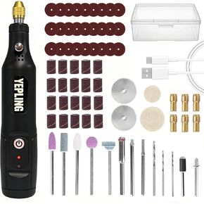 Cordless Rotary Tool, 3.7V Li-Ion 15000rpm Electric DIY Mini Polisher Kit, 72 Pieces Accessories USB Cordless Multi-Tool, Great for Nail Polishing and Light Work in Kuwait