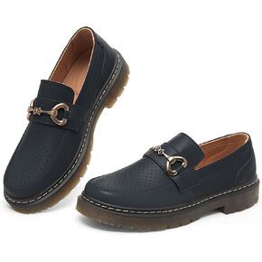 Women's Loafers - Slip On Shoes with Breathable Comfort, Retro Horsebit, Casual Summer Penny Loafers for Daily Wearing in Saudi Arabia