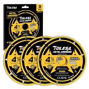 TOLESA Diamond Cutting Wheel 3 x 3/8 Inch for Metal, Cut Off Wheel with 5000+ Cuts on Rebar, Steel, Iron and INOX, 3 Pack in Kuwait