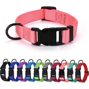 AUDWUD Thick Nylon Collar,Classic Adjustable,Multiple Colors,Suitable for Small,Medium and Large Dogs,4 Sizes in Kuwait